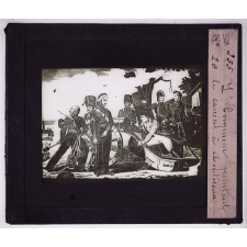L'Artillerie et les artilleurs d'autrefois. L'Empereur pointant le canon à Montereau.