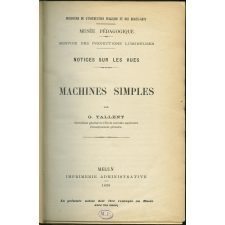 Machines simples : Notices sur les vues