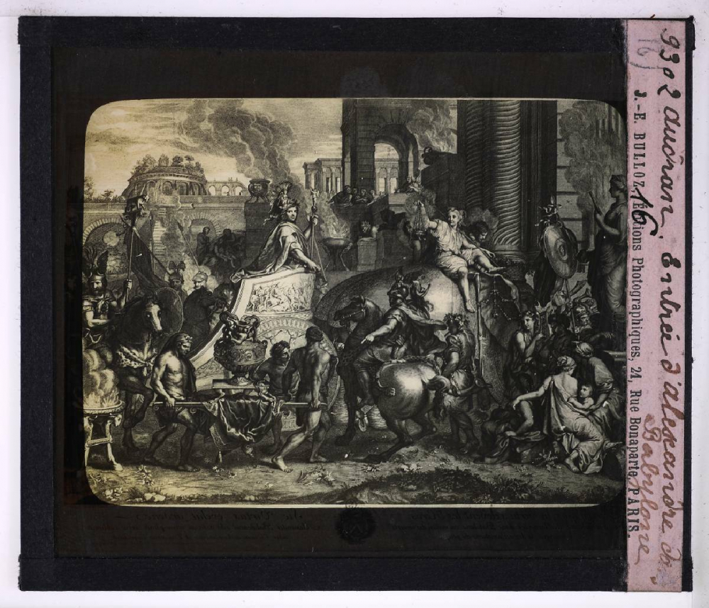 Histoire de la gravure. Audran. Entrée d'Alexandre dans Babylone.