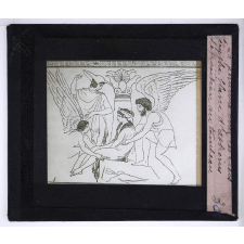 La Peinture chez les Grecs. Lécythe blanc d'Athènes. Déposition au tombeau.