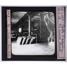 Le Sucre. Salle d'arrivée des sucres bruts.