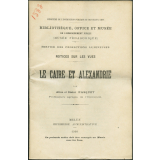 Le Caire et Alexandrie. Notices sur les vues. 