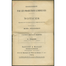 L'Action des eaux marines. Notices sur les vues.