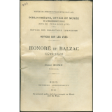 Honoré de Balzac (1799-1850). Notices sur les vues.