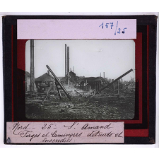 Le Nord en 1918. St Amand. Forges et laminoirs détruits et incendiés.