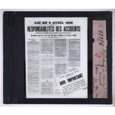 La Prévention des accidents du travail. Affiches : Loi Accident du Travail ; Avis En cas d'accident.