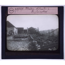La Bataille de la Marne. Maison détruite à Neufmontiers.