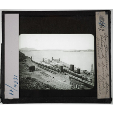 Etats-Unis. Région du Far-West. San Franscisco. La baie bateau de transport portant les trains.