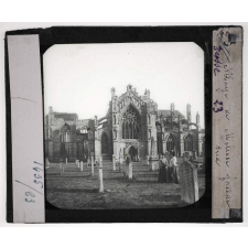 L'Ecosse. Abbaye de Melrose, façade sud.