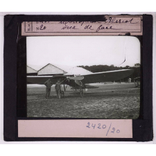 L'Aviation. Monoplan Bleriot, vue de face.