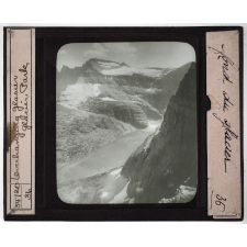 Géographie divers. Leverhanging glacier, Glacier Park. Fond du glacier.