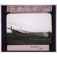L'Aviation. Monoplan Bleriot, vue de profil.