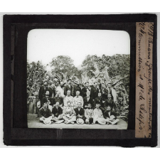 Canal de Panama. Groupe des membres de la commission et Mr de Lesseps.