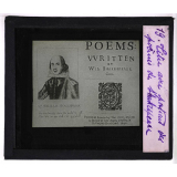 William Shakespeare.Titre avec portrait des poèmes de Shakespeare.