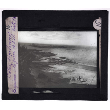 Les Côtes bretonnes (géographie physique). Locquirec. La grève et l'île Verte.
