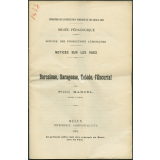 Barcelone, Saragosse, Tolède, l'Escurial. Notices sur les vues. 