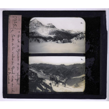 Le Ski. a - Le col d'Izouard et son refuge, b - Pentes de la vallée du Guil, vues du col d'Izouard.