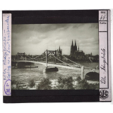 Vallée du Rhin. Köln Hängebrücke. Cologne. Pont suspendu.
