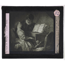 La Peinture française au XVIIIe siècle. Fragonard. La leçon de Musique. Louvre. Paris.