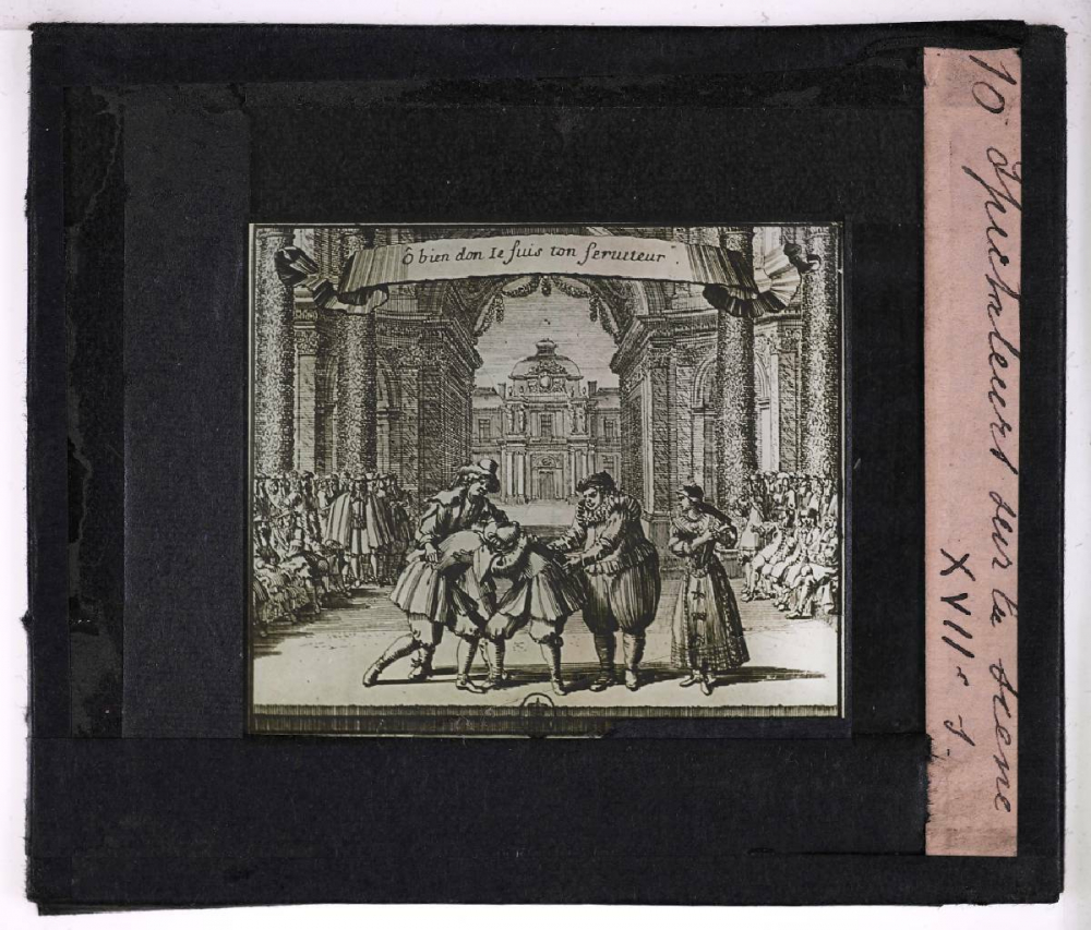 Le Théâtre en France depuis le début du XVIe siècle jusqu'à la Révolution. Spectateurs sur la scène XVIIe s.