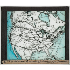 Amérique du Nord. Etats Unis, Carte des chemins de fer. Transocéanique. Transcanadien.