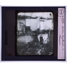 La Bataille de la Marne. Maison bombardée à Chauconin.