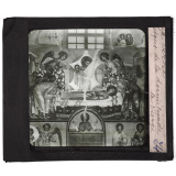 La Serbie. Fresque de la dormition de la Vierge.