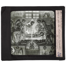 La Serbie. Fresque de la dormition de la Vierge.