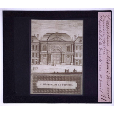 L'Assistance publique à Paris sous l'ancien régime. L'hôpital de la Trinité, rue St Denis.