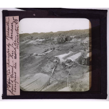 Guerre 1914-1918. Champs de bataille. Front d'Orient. Sur le terrain conquis au nord de Monastir.