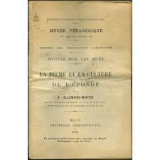 La Pêche et la culture de l'éponge. Notices sur les vues.