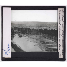 Le Morvan (2e série) Morvan méridional - La vie économique du Morvan. Le pont en 1869 avec les derniers trains de bois.