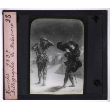 Histoire de la gravure. Hamlet. Lithographie de Delacroix.