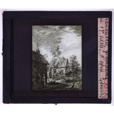 Scènes de la vie des paysans. Chaumières flamandes au 17e siècle d'après Teniers.