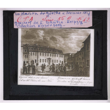 Goethe (II). La maison de Goethe à Weimar 1827. Gravure de L. Schütze. Leipzig, Collection Kippenberg.