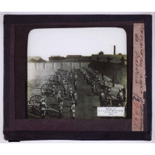 Guerre des Boërs. Exercice au parc d'artilleurs de Prétoria.