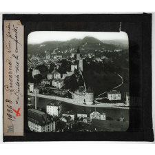 Suisse, les villes. Lucerne : Vue prise de Gütsch vers les remparts.
