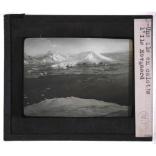 La Glaciation dans les régions polaires antarctiques (Glaciers, iceberg et banquises). Une île en calotte. L'Île Hovgaard.
