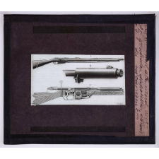 Art Militaire. Fusil allemand, vue générale, disposition, détail du mécanisme.