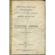 Expériences agricoles. Notices sur les vues.