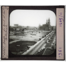Saxe Thuringe. Dresde, Le pont et la Cathédrale.