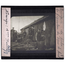 Norvège, la pêche. La préparation des lignes de fond.