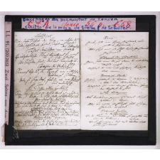 Goethe (II). Deux pages du manuscrit de Xenien écrites de la main de Goethe et de Schiller.