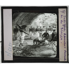 Voyage de Brazza. Indigènes dansant devant M. de Brazza.