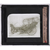 Les Moyens de transport à travers les âges. Voiture italienne formée d'une caisse en vannerie.