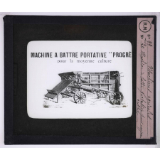 Machines agricoles. Machine à battre portative pour moyenne culture.