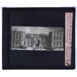Le Palais-Bourbon. Le palais de la duchesse de Bourbon. Vue de la rue. Gravure de Rigaud.