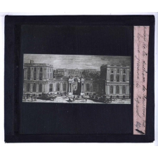 Le Palais-Bourbon. Le palais de la duchesse de Bourbon. Vue de la rue. Gravure de Rigaud.