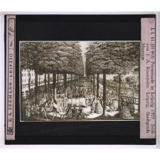 Goethe (I). Promenade in Leipzig 1777. Stich von J.A. Rosmäsler. Leipzig, Stadtgesch. Museum.