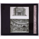 Les Dieux romains. Le Panthéon d'Agrippa, exterieur reconstitué et entier actuel. 